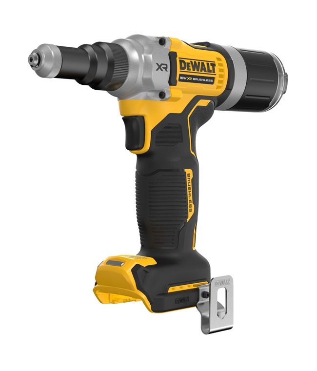 DeWalt 18V XR 6,3mm Blindnittepistol DCF414NT, løs enhed i kuffert