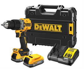 Dewalt DCD805E2T-QW Slagbore /bore/skrue Kulløs 18V XR kit med 2 x PowerStack.