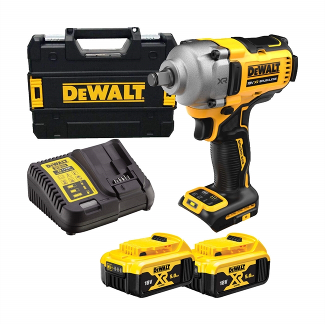 Dewalt 18V Kulløs Slagnøgle 1/2" DCF891P2T-QW sæt i kuffert