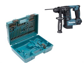 Makita Borehammer 18V kulløs DHR171 , Løs enhed i kuffert. m tilbehør